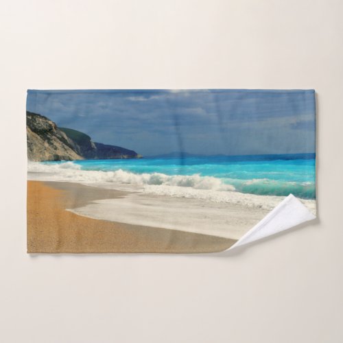 Beautiful Turquoise Sea Tropical Photography Hand Towel