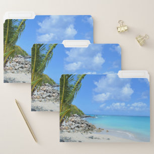 Beautiful Turquoise Tropical Beach  File Folder
