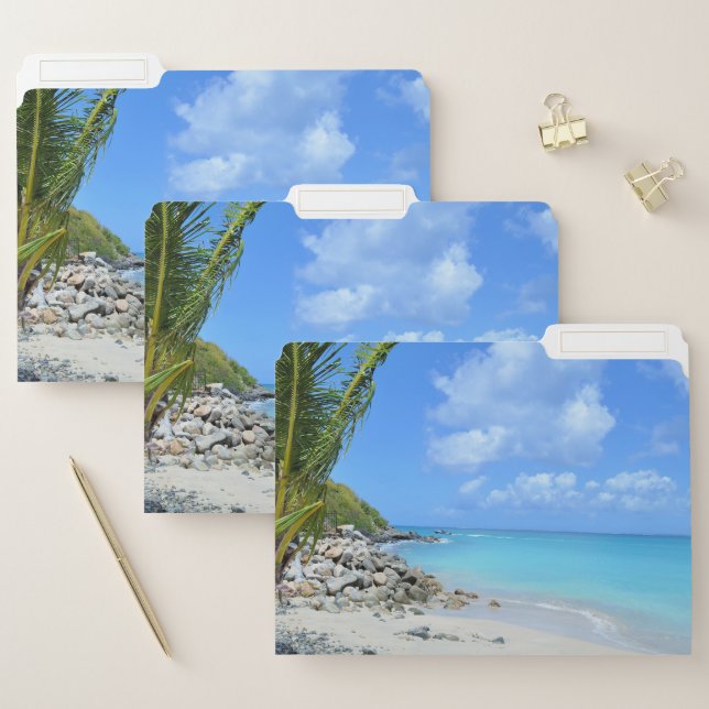 Beautiful Turquoise Tropical Beach  File Folder (Set)