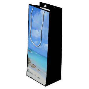 Beautiful Turquoise Tropical Beach Wine Gift Bag