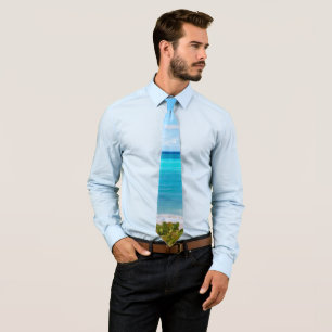 Beautiful Turquoise Tropical Sea Neck Tie