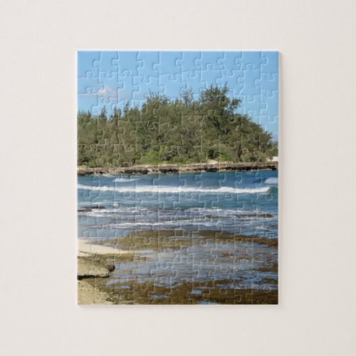 Beautiful Turtle Bay Ocean Beach Oahu Hawaii Jigsaw Puzzle