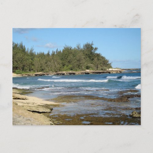 Beautiful Turtle Bay Ocean Beach Oahu Hawaii Postcard
