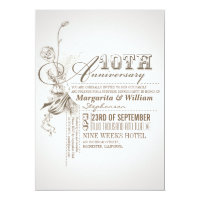 beautiful typography 10th anniversary invitations