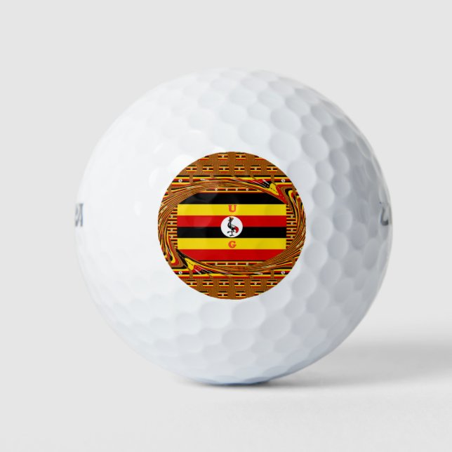 Beautiful UG colorful shade motif monogram Golf Balls (Front)