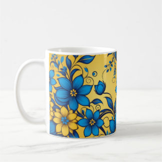 Beautiful Ukrainian Colorful Floral Pattern Art  Coffee Mug