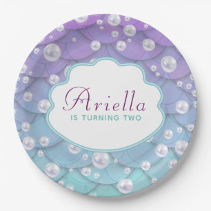Beautiful Under the Sea Mermaid Birthday Paper Plates