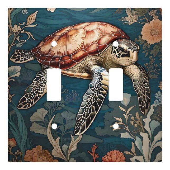 Beautiful Underwater Sea Turtle   Light Switch Cover (Front)