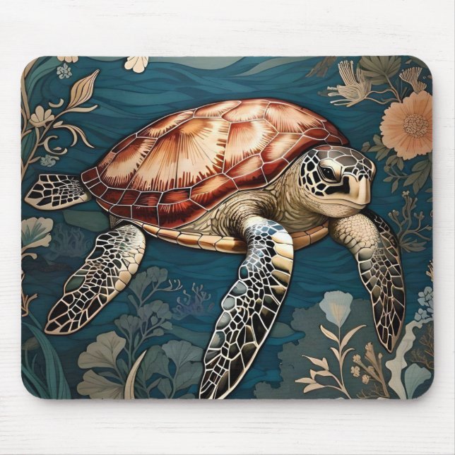 Beautiful Underwater Sea Turtle   Mouse Pad (Front)