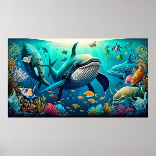 Beautiful Underwater World Poster