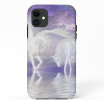 Beautiful Unicorn and Pegasus Fantasy iPhone 11 Case