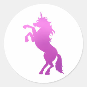 Beautiful unicorn - Choose background color Classic Round Sticker