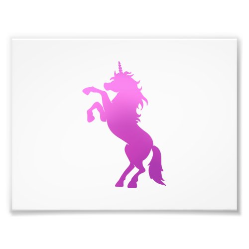 Beautiful unicorn _ Choose background color Photo Print