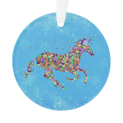 Beautiful unicorn color spectrum ornament
