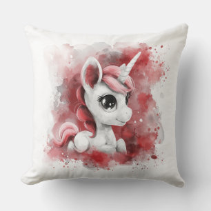 Beautiful Unicorn For Baby's Room Throw Pillow