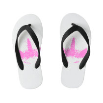 Beautiful unicorn head - Choose background color Kid's Flip Flops Beautiful unicorn head - Choose background color Kid's Flip Flops