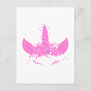 Beautiful unicorn head - Choose background color Postcard