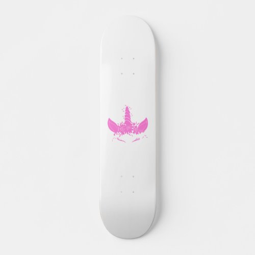 Beautiful unicorn head _ Choose background color Skateboard