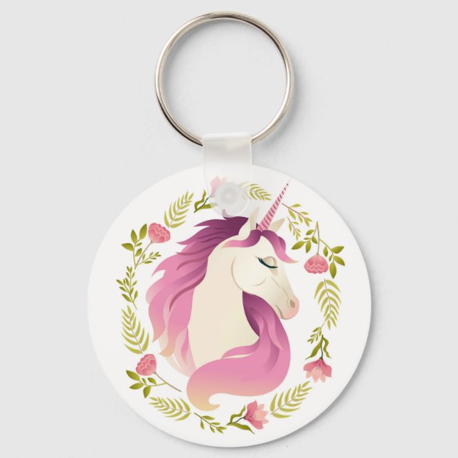 Beautiful Unicorn Keychain (Front)