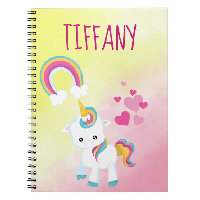 Beautiful Unicorn Notebook (Front)