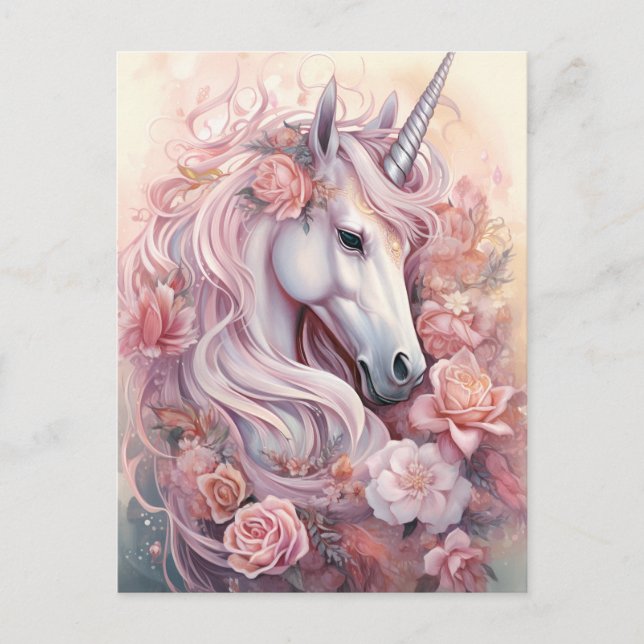 Beautiful Unicorn Postcard (Front)