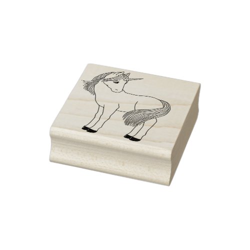 Beautiful Unicorn Rubber Stamp