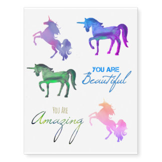 Beautiful Unicorn Temporary Tattoos