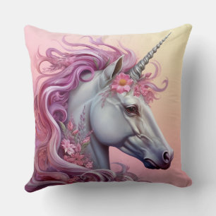 Beautiful Unicorn Throw Pillow