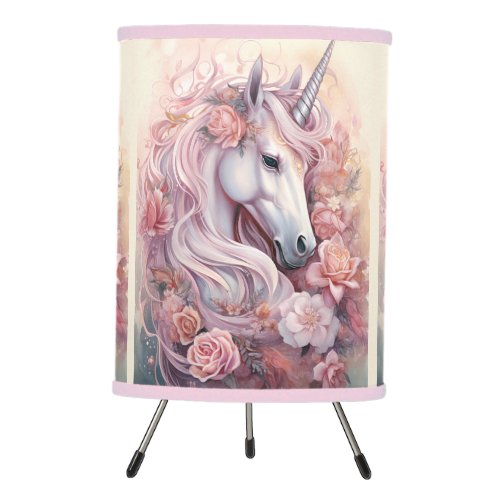 Beautiful Unicorn Tripod Lamp