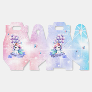 Beautiful Unicorn with Balloons Favor Box