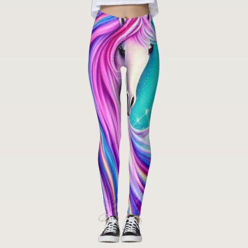 Beautiful Unicorns Full Flowing Graphic Leggings