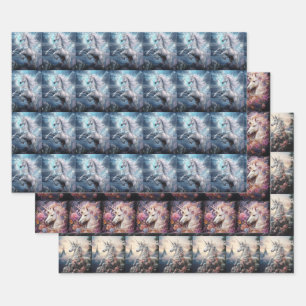 Beautiful Unicorns Wrapping Paper Sheets