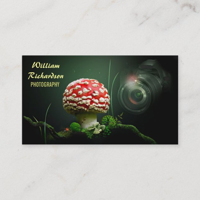 beautiful unique design photographer business business card (Front)