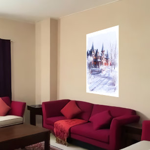 Beautiful unique Mansion   AI Art Poster