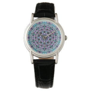 Beautiful, Unique Purple and Blue Mandala Watch