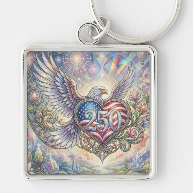 Beautiful USA 250 Eagle Keychain (Front)