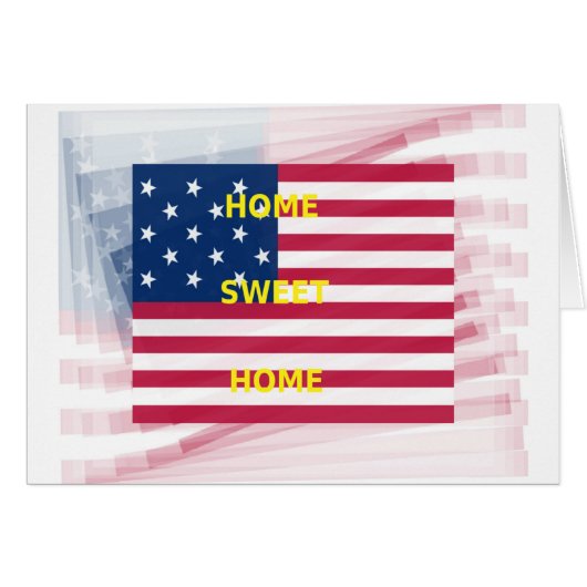 Beautiful USA Flag Home Sweet Home (Front Horizontal)