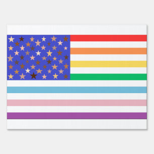 Beautiful USA Flag Sign