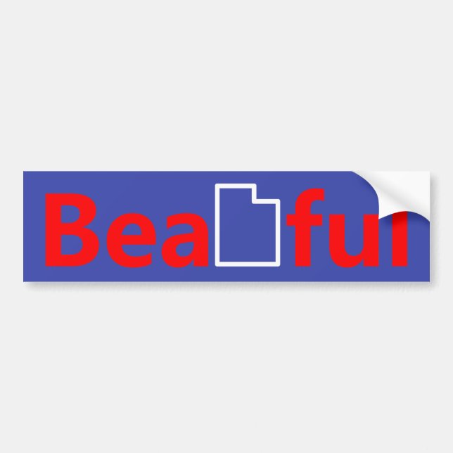 Beautiful Utah Bumper Sticker (Front)