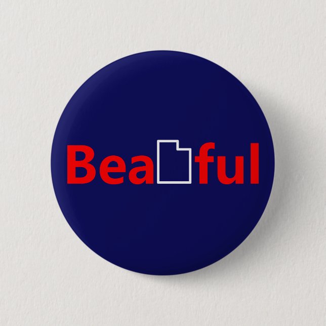 Beautiful Utah Button (Front)