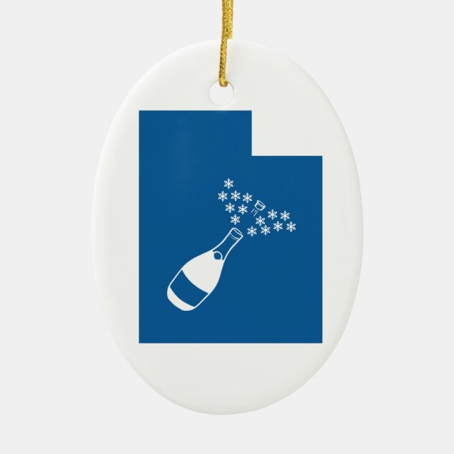 Beautiful Utah Ceramic Ornament (Front)