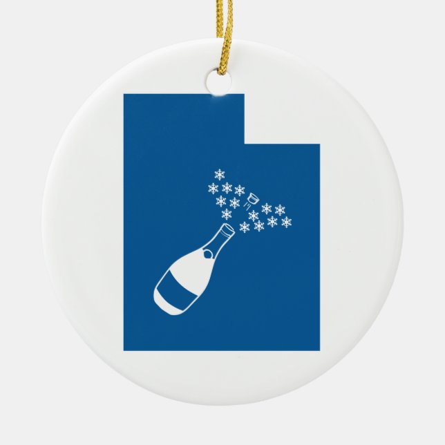 Beautiful Utah Ceramic Ornament (Front)