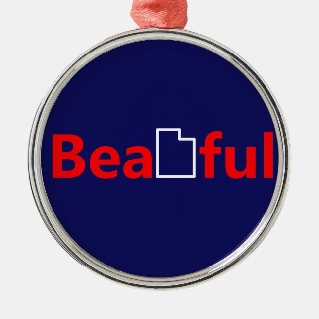 Beautiful Utah Metal Ornament (Front)