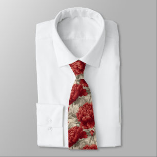 Beautiful Valentine Gifts For Him Peonies Flower Neck Tie