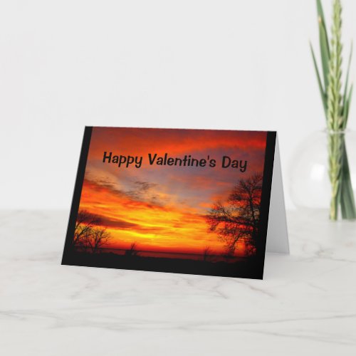 Beautiful Valentines Day From Sunrise To Sunset Holiday Card