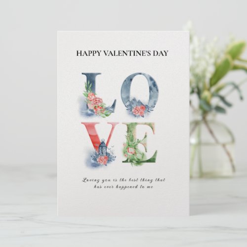 Beautiful Valentines Day Love Letter Card