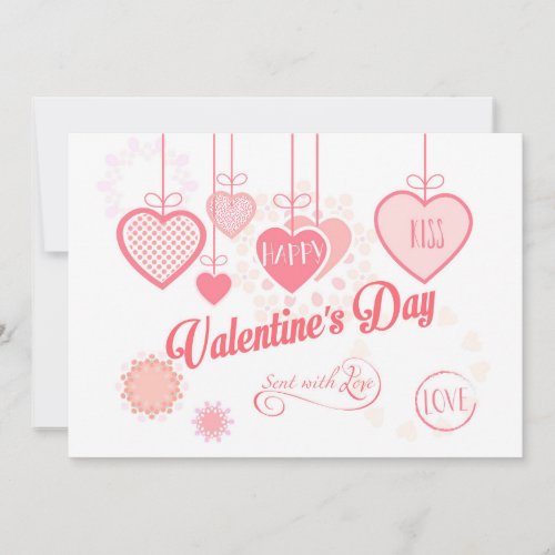 Beautiful Valentines Day Modern design Boho Holiday Card