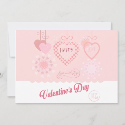 Beautiful Valentines Day Modern design Boho Holiday Card