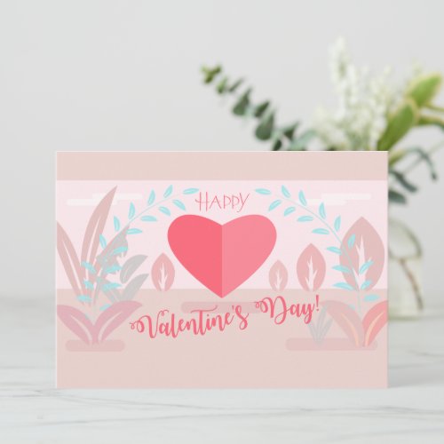 Beautiful Valentines Day Modern design trendy Holiday Card