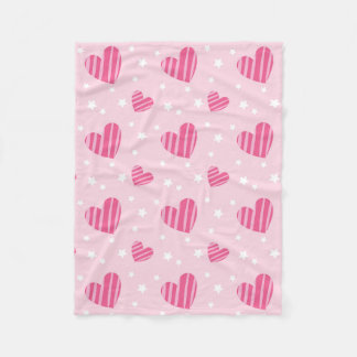Beautiful Valentine's Heart Design Fleece Blanket